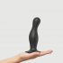 Strap-on-me Curvy L - gegolfde, staande dildo (zwart)