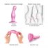 Strap-on-me Curvy M - gegolfde, zuignap dildo (roze)