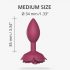 Love to Love Open Roses M - silicone anale dildo (bordeaux)