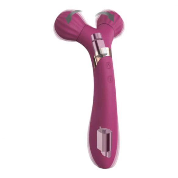 Love to Love Fireball - oplaadbare 2-in-1 vibrator massager (bordeaux)