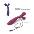 Love to Love Fireball - oplaadbare 2-in-1 vibrator massager (bordeaux)