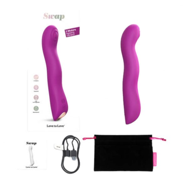 Love to Love Swap - oplaadbare, pulserende G-spot vibrator (paars)