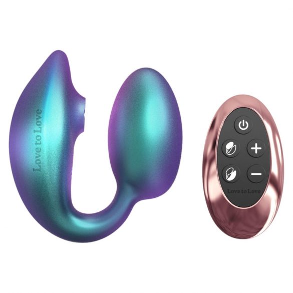 Wonderlover - G-spot vibrator met clitorisstimulator (metaalgroen)