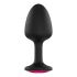 Dorcel Geisha Plug Ruby L - zwarte anaal plug met roze steen