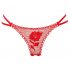 Panty Roos - verborgen string - rood (S-L)