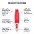 Satisfyer Power Flower - oplaadbare, waterdichte vibrator (rood)