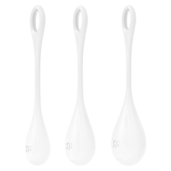 Satisfyer Yoni Power 1 - Kegelballen set - wit (3-delig)