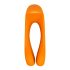 Satisfyer Candy Cane - oplaadbare, waterdichte dubbele vibrator (oranje)