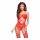 Penthouse Hot Nightfall - zigzag, open net set (rood) - XL