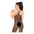 Penthouse Love on Fire - Sparkling Sheer Bodysuit with Thong (Black)  - M/L