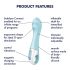 Satisfyer Air Pump Vibrator 5 - slimme opblaasbare vibrator (blauw)