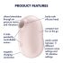 Satisfyer Pro To Go 2 - Oplaadbare luchtdruk clitoris stimulator (beige)