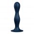 Satisfyer Dubbele Bal-R - zuignap dubbel dildo (donkerblauw)