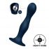 Satisfyer Dubbele Bal-R - zuignap dubbel dildo (donkerblauw)