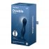 Satisfyer Dubbele Bal-R - zuignap dubbel dildo (donkerblauw)