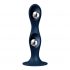 Satisfyer Dubbele Bal-R - zuignap dubbel dildo (donkerblauw)