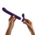 Magische Stick - vibrator met verwisselbare clitorisstimulator (paars)