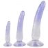 Kristalhelder - Anale Trainer Dildo Set - 3 stuks (transparant-blauw)