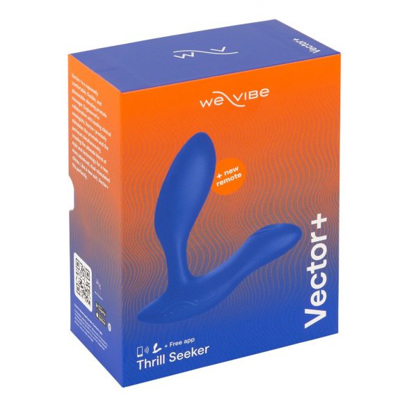 We-Vibe Vector+ - oplaadbare, slimme anale vibrator (blauw)