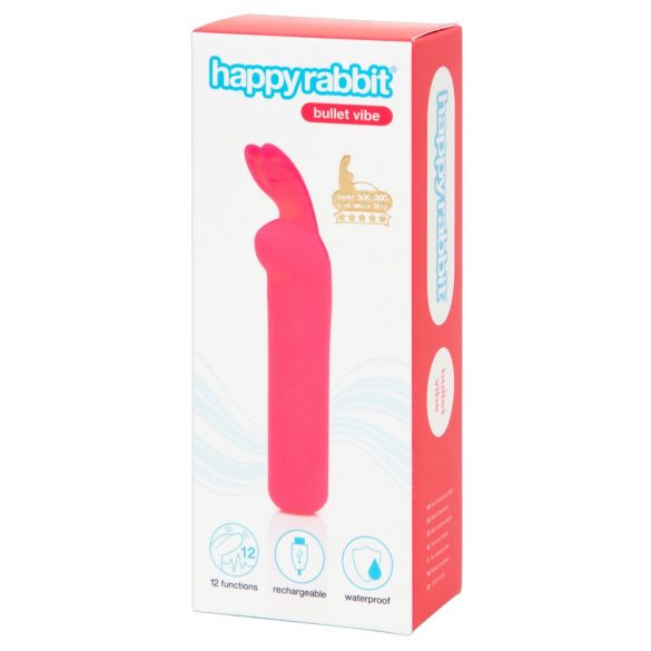 Happyrabbit Bullet - oplaadbare konijnen vibrator (roze)