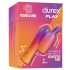 Durex Tease & Vibe - staafvibrator met konijnenoor clitorisstimulator (roze)