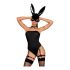 Obsessive OB7008 Sexy Bunny - konijnenmeisje kostuum (zwart) - L/XL