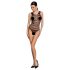 Passion BS086 - doorschijnende gestreepte body (zwart) - S-L