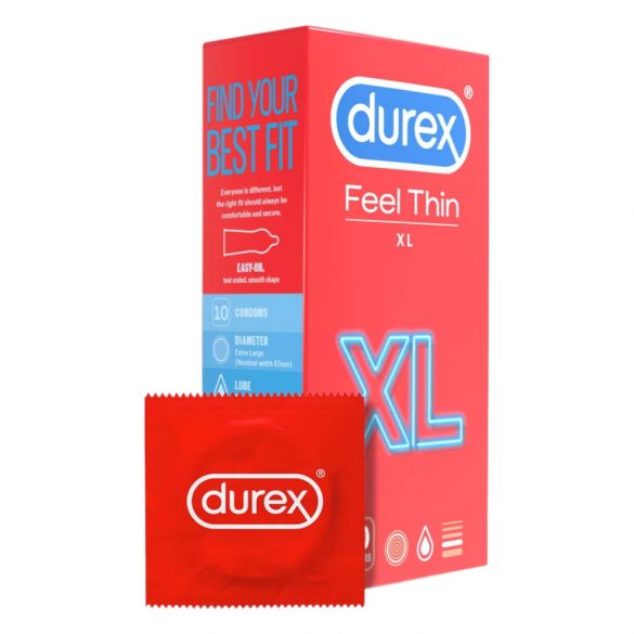 Durex Feel Thin XL - natuurlijke gevoel condooms (10 stuks)