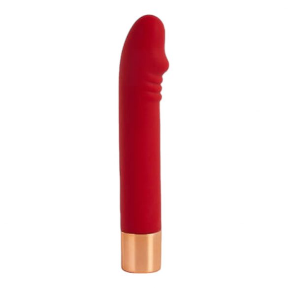 Charming Vibe Dick - oplaadbare G-spot vibrator (rood)