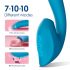 Vibeconnect - waterdichte G-spot en clitoris vibrator (blauw)