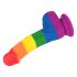 Lovetoy Prider - realistische vloeibare siliconen dildo - 19cm (regenboog)