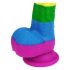 Lovetoy Prider - realistische vloeibare siliconen dildo - 19cm (regenboog)