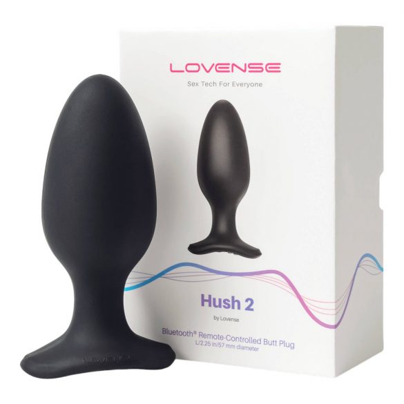 LOVENSE Hush 2 L - oplaadbare kleine anale vibrator (57mm) - zwart