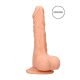 RealRock Dong 7 - realistische dildo met ballen (17 cm) - natuur