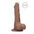 RealRock Dong 7 - realistische dildo met ballen (17cm) - donker natuur