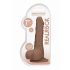 RealRock Dong 7 - realistische dildo met ballen (17cm) - donker natuur