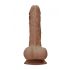 RealRock Dong 7 - realistische dildo met ballen (17cm) - donker natuur