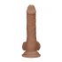 RealRock Dong 7 - realistische dildo met ballen (17cm) - donker natuur