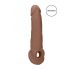 RealRock Penis Sleeve 9 - penis mouw (21,5cm) - donker natuur