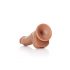 RealRock - zuignap dildo met ballen - 15,5cm (donker naturel)