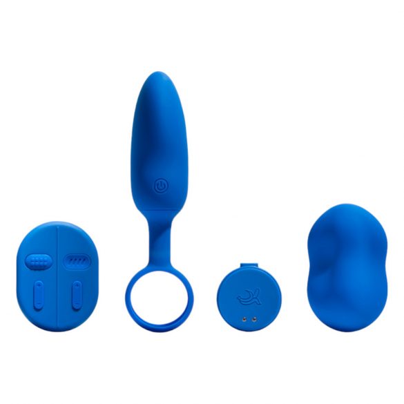 Platanomelón Mobi - oplaadbare, afstandsbediening vibratorset - 2-delig (blauw)