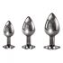 Playboy - anale dildo set - 3-delig (zilver)