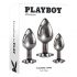 Playboy - anale dildo set - 3-delig (zilver)