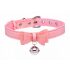 Master Series Gouden Kitty - halsband met belletje (roze)