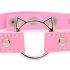 Master Series Kinky Kitty - halsband met katje ring (roze)