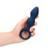 Loveline - Anal Dildo with Holding Ring - Large (Blue) 