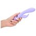 Loveline - oplaadbare vibrator met konijnenvormige clitoris stimulator (paars)