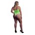 Au! - fluorescerend body met riemen (neon groen) - XL-4XL