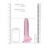 REALROCK - doorzichtige realistische dildo - roze (17cm)