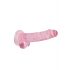 REALROCK - doorzichtige realistische dildo - roze (17cm)